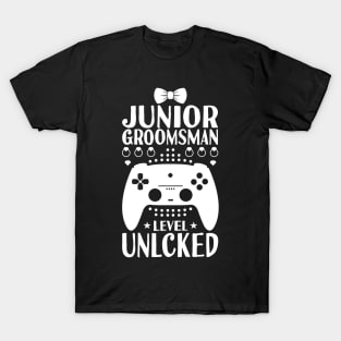 Junior Groomsman Level Unlocked Wedding Party T-Shirt